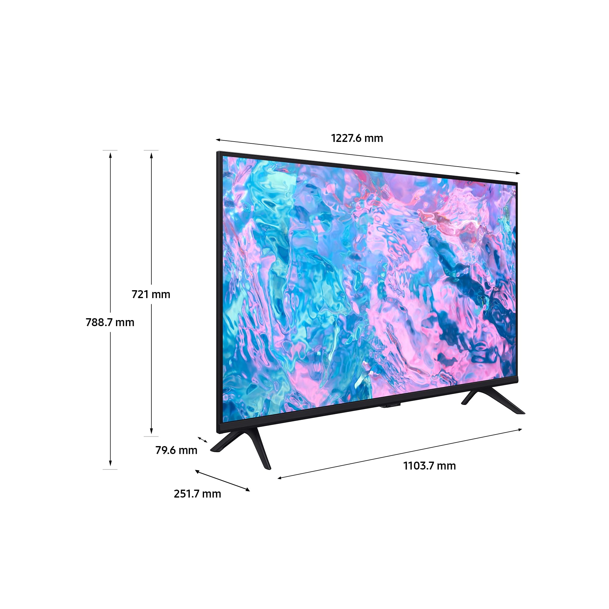 Samsung Telewizor Crystal UHD 4K 2023 55CU7025 Smart TV 55" z PurColor, Crystal UHD, SmartThings, Contrast Enhancer z HDR10+ i Smart TV Powered by Tizen