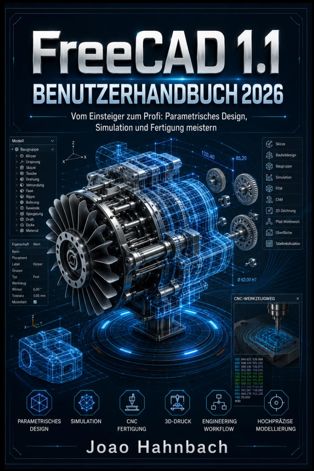 FreeCAD 1.1 Benutzerhandbuch 2026: Vom Anfänger zum Experten: Parametrisches Design, Simulation und Fertigung meistern