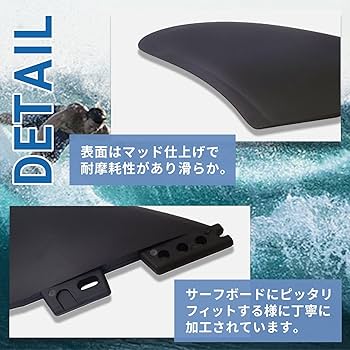 新品・ボロンファイバー製・ビッグハーフムーンキール&ミニセンター・setフィン！ メイドインUSAのこだわり