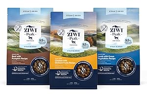 ZIWI Peak Steam & Dried Dog Food Bundle - High Protein, for...