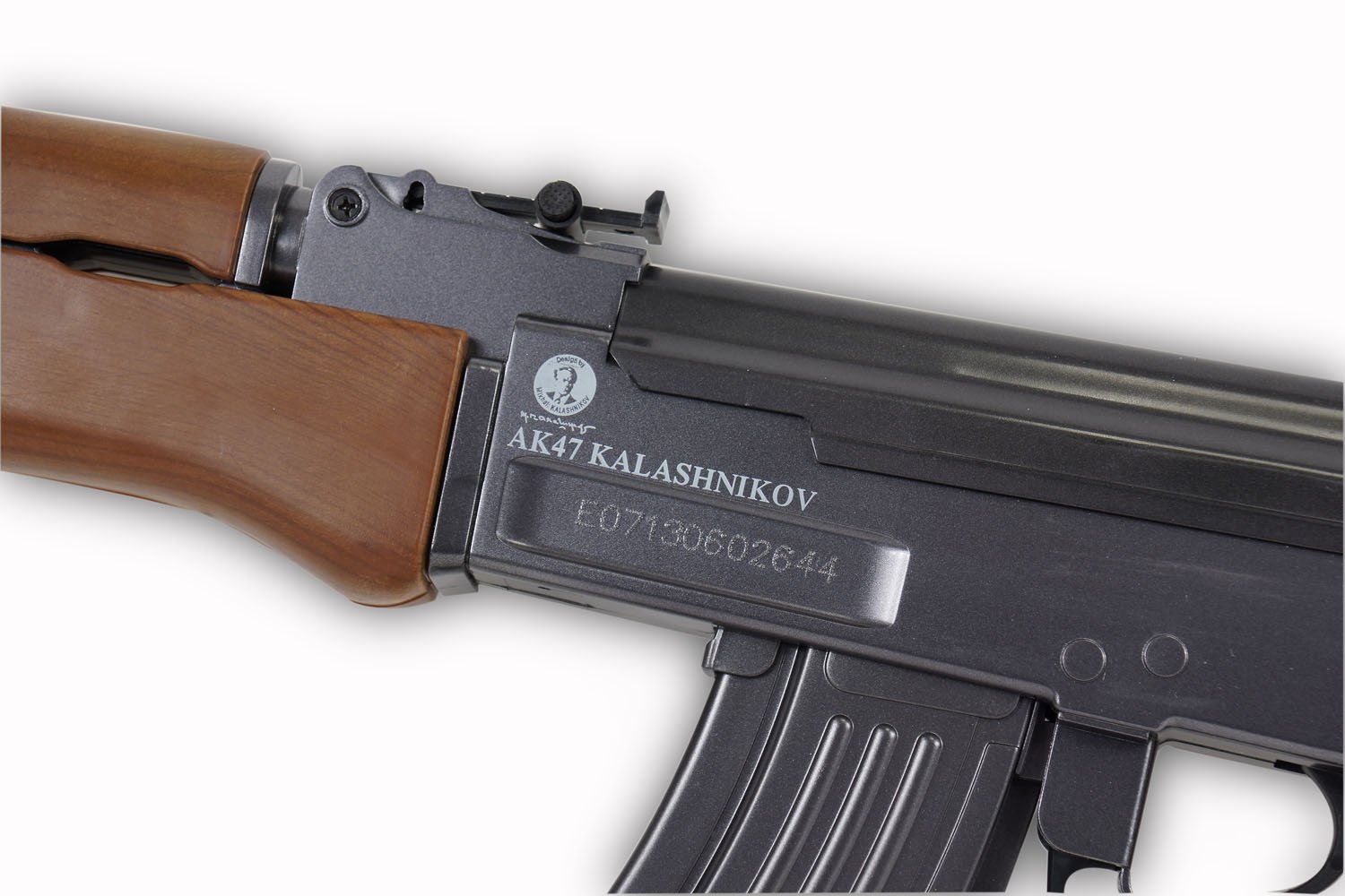 Softair Gewehr 202229 Kalashnikov AK 47 wood Kaliber 6 mm Federdruck < 0.5 Joule