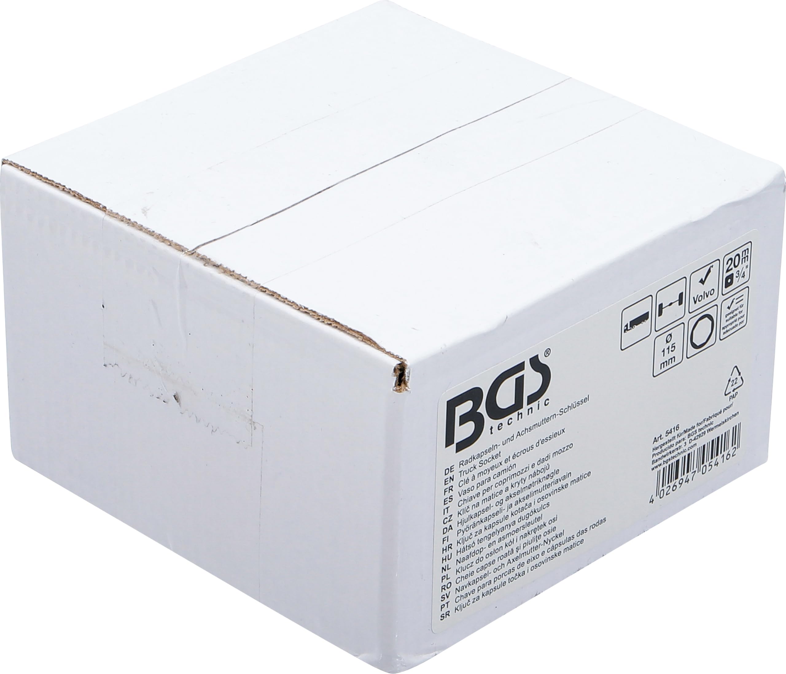 BGS 5416 | Clé à moyeux et écrous d'essieux | 8 pans | Ø 115 mm | pour Volvo