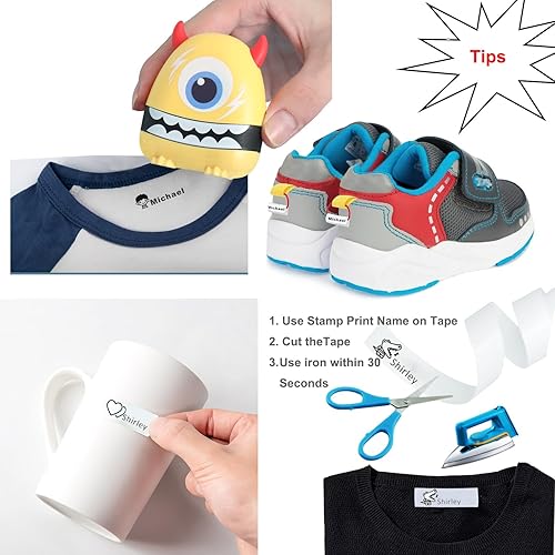 Miniatura 4 de Sello con nombre personalizado para ropa infantil, sello con nombre personalizado para ropa de niños, etiquetas adhesivas para ropa de bebé,