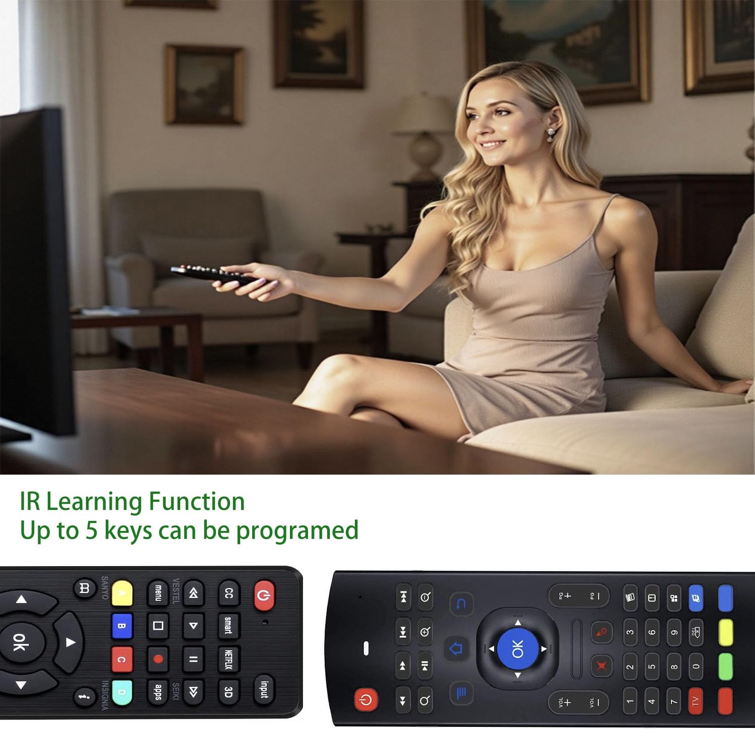 Air Mouse MX3 Pro Mini clavier sans fil 2,4 G, télécommande universelle avec apprentissage infrarouge pour Android TV Box, Smart TV, projecteur, Raspberry Pi