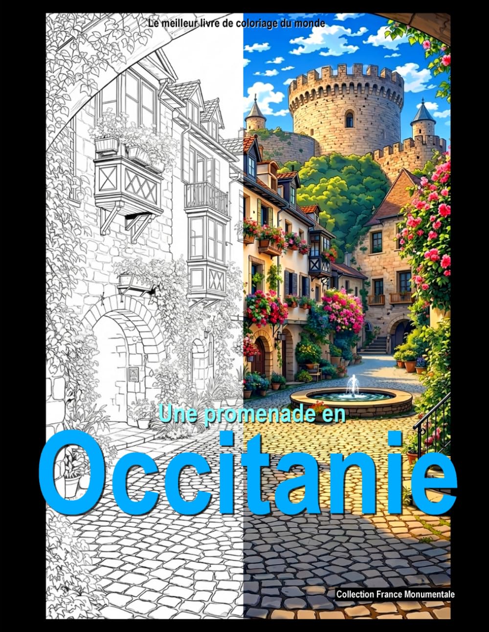 Une promenade en Occitanie: Livre de coloriages