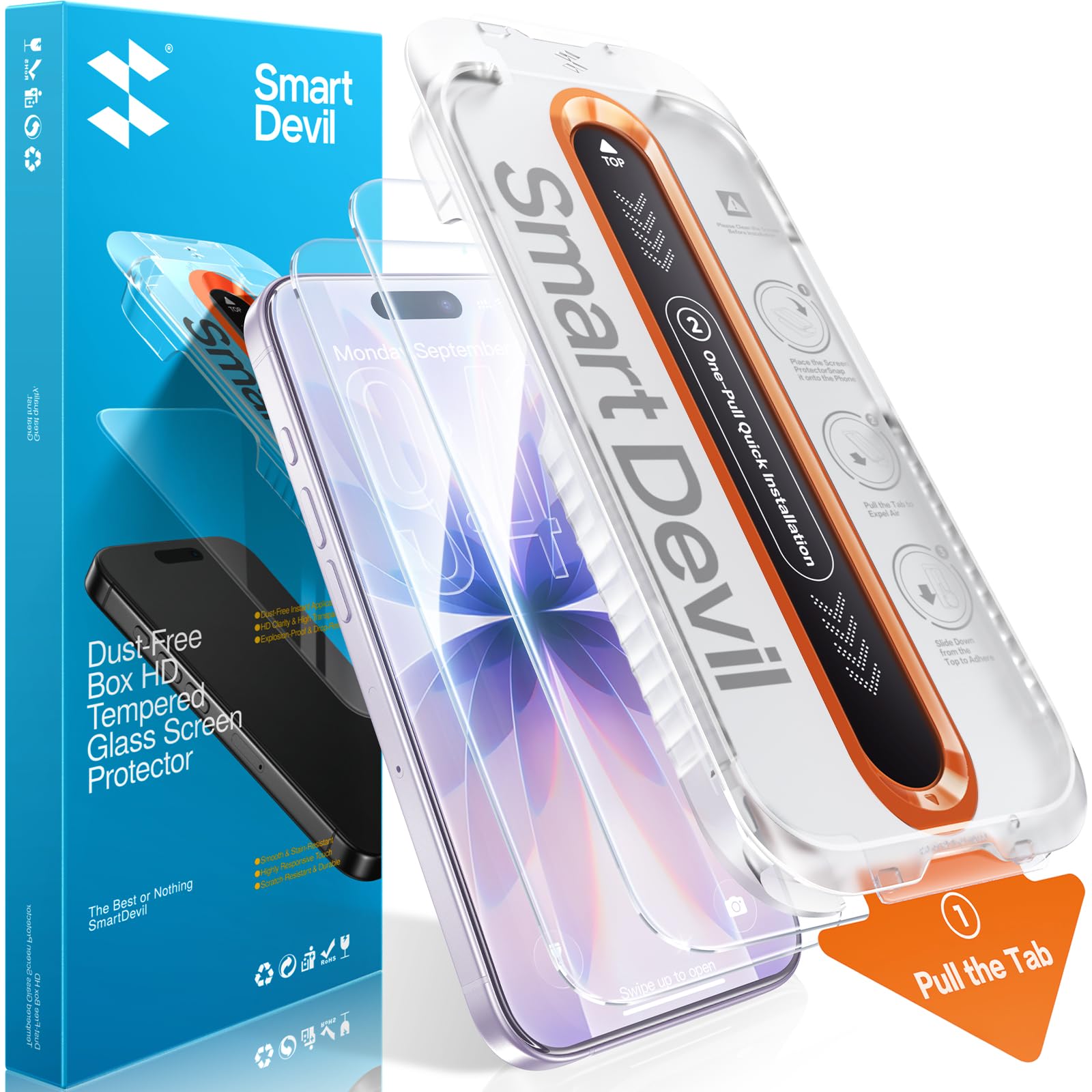 SMARTDEVIL 2 Pack Screen Protector for iPhone 17