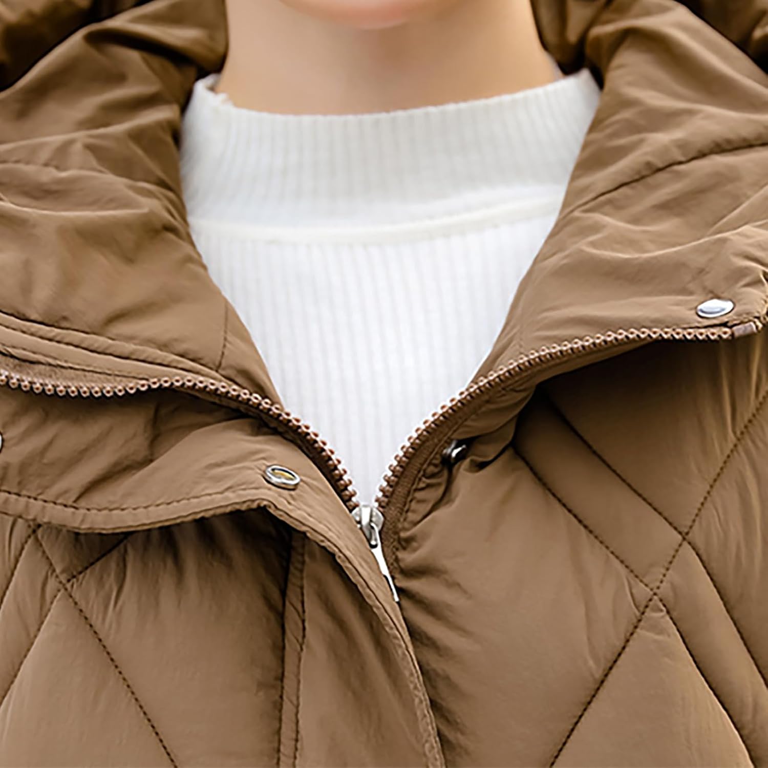 Women's Long Puffer Vest 2025 Winter Warm Sleeveless Maxi Padded Jacket Full Zip Up Quilted Hooded Coat with Pockets