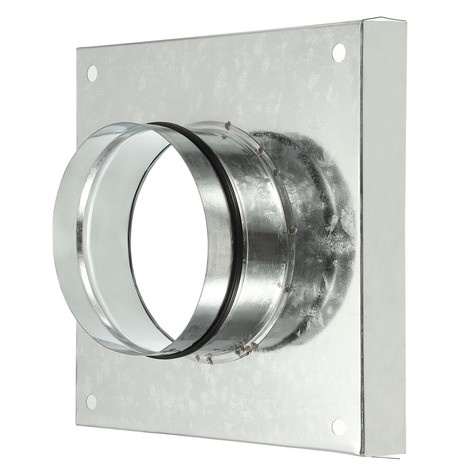 YOKIVE Duct Connector Flange, Galvanized Steel Air Ducting Mounting Plate with Rubber Gasket