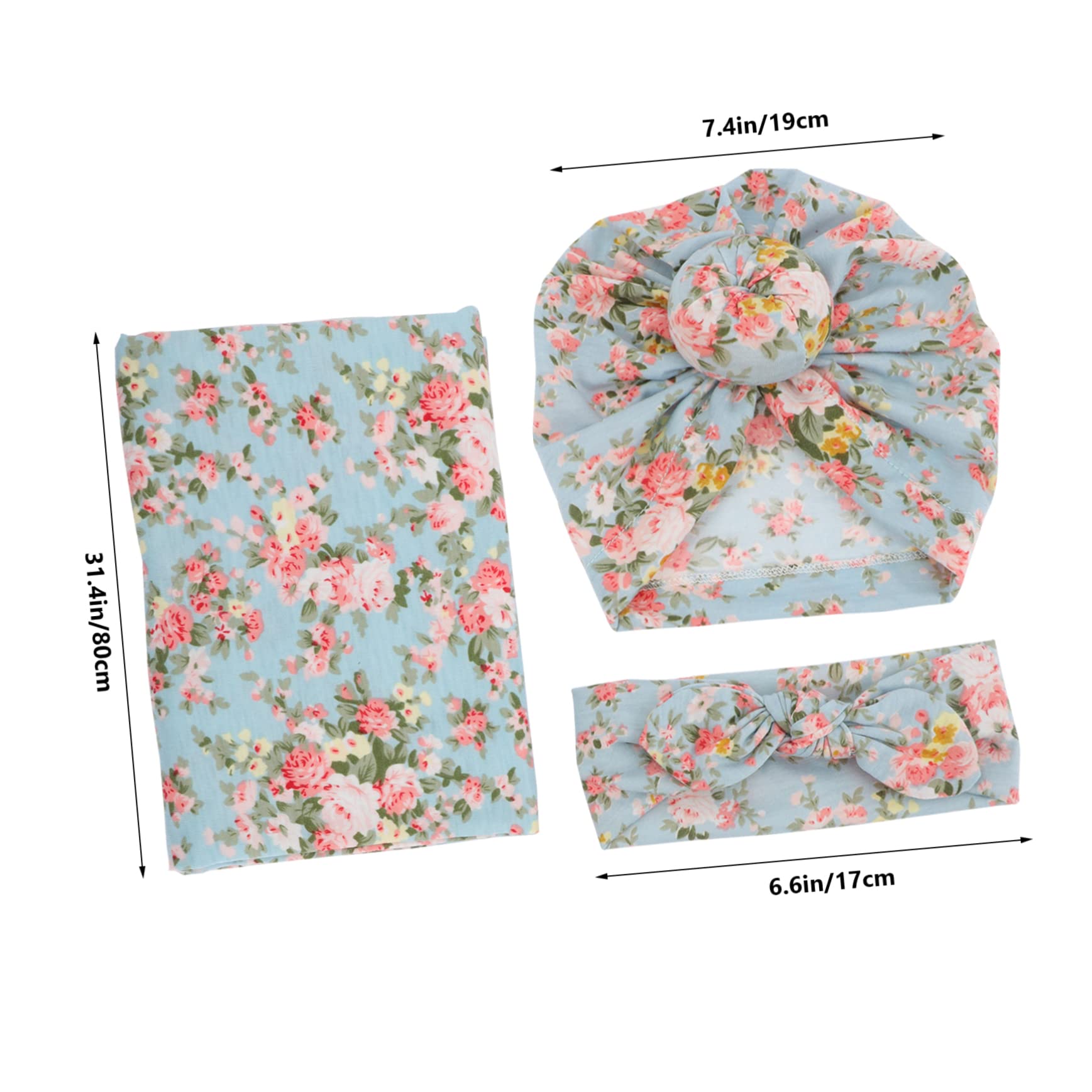 Abaodam 2juegos De Envoltura para Recién Nacido Diadema De Lazo Propiedades para Fotografía Infantil Diseño Floral para De Shower