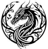 RESACO Metal Dragon Wall Art Dragon Wall Decor Western Room Decor Man Cave Decorative Dragon Head Wall Mount Dragon Lover Gifts