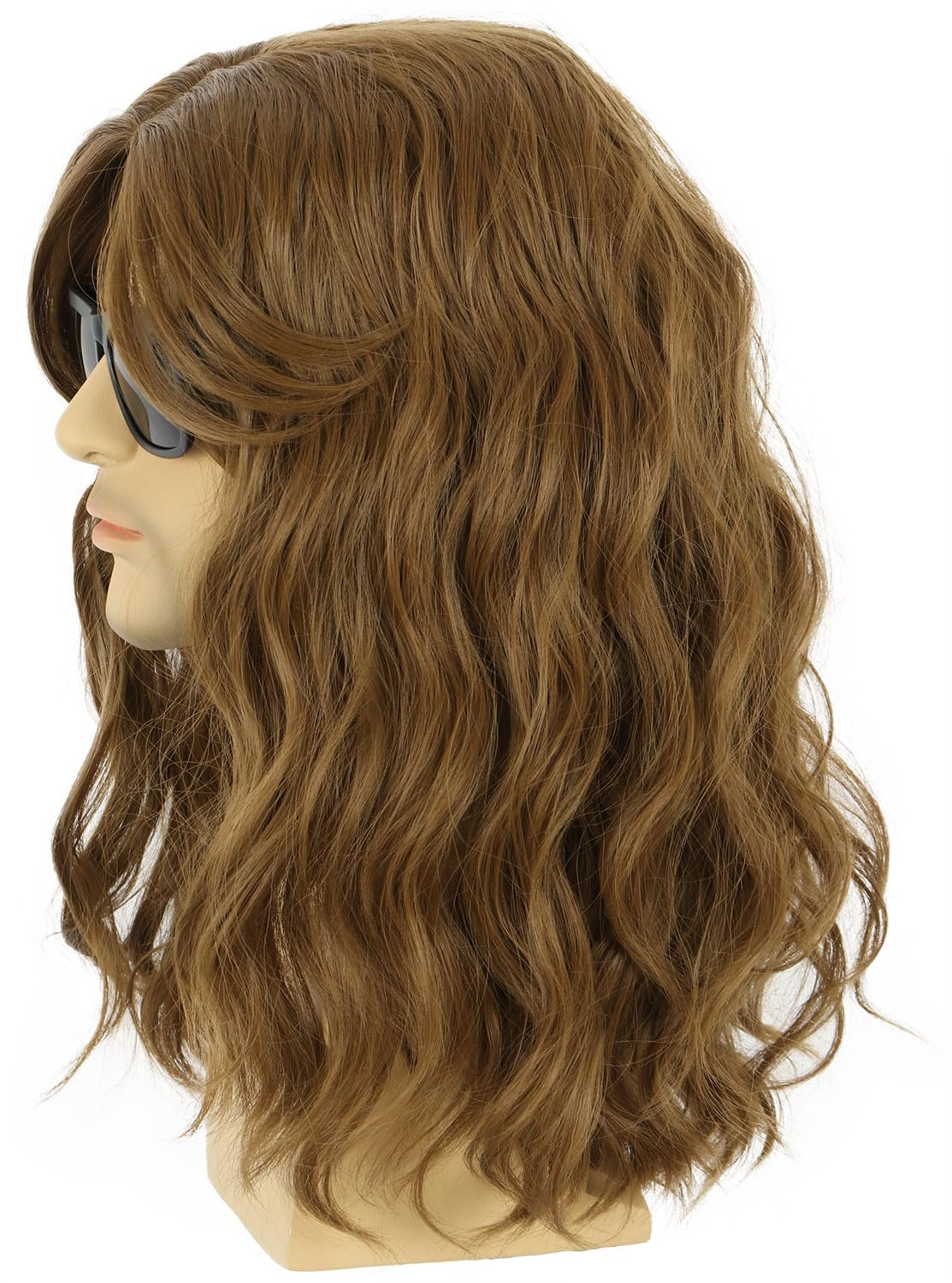 karlery California 80s Rocker Wig Men Women Long Curly Brown Halloween Costume Anime Wig - Image 4