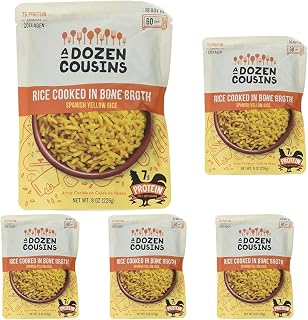 A Dozen Cousins Bone Broth Spanish Yellow Rice, 8 OZ (Pack of 5)
