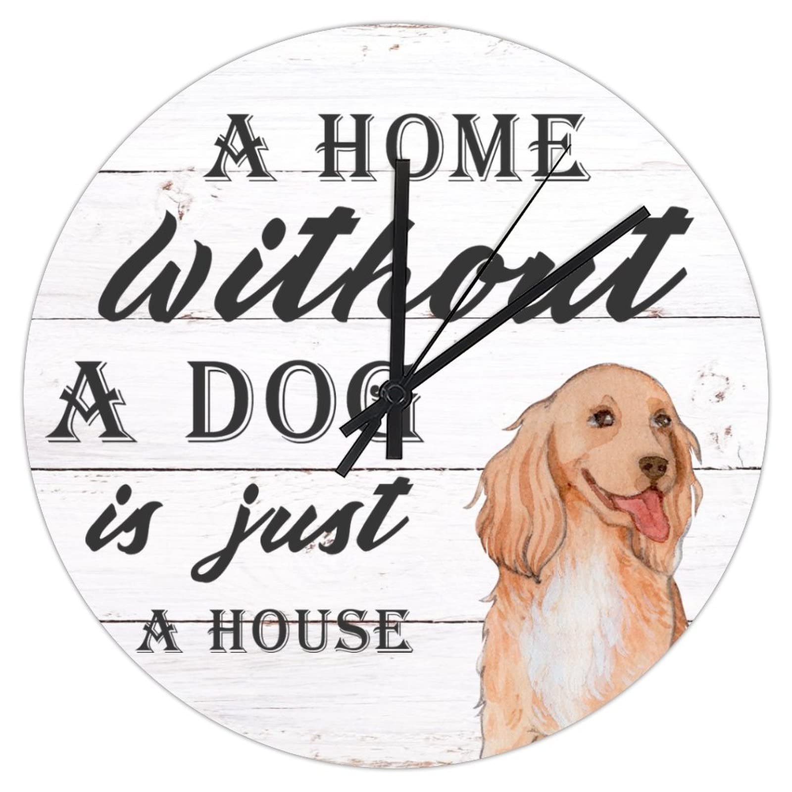 Horloge de cuisine Golden Retriever en PVC pour une décoration chaleureuse