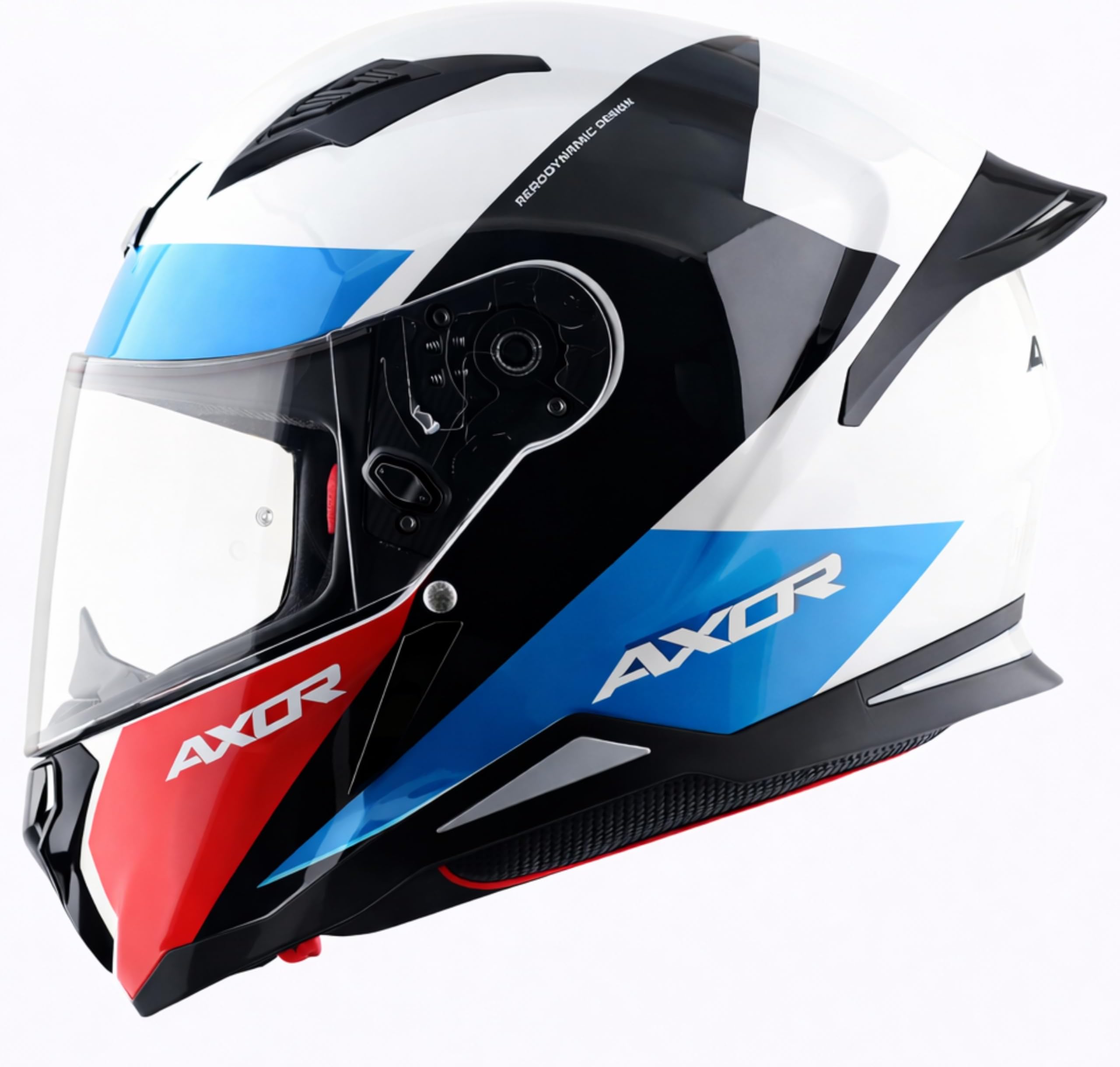 Hunter Turbo ISI ECE and DOT Certified Gloss Finish Full Face Helmet for Men with Pinlock Fitted Clear Visor-White Red-L