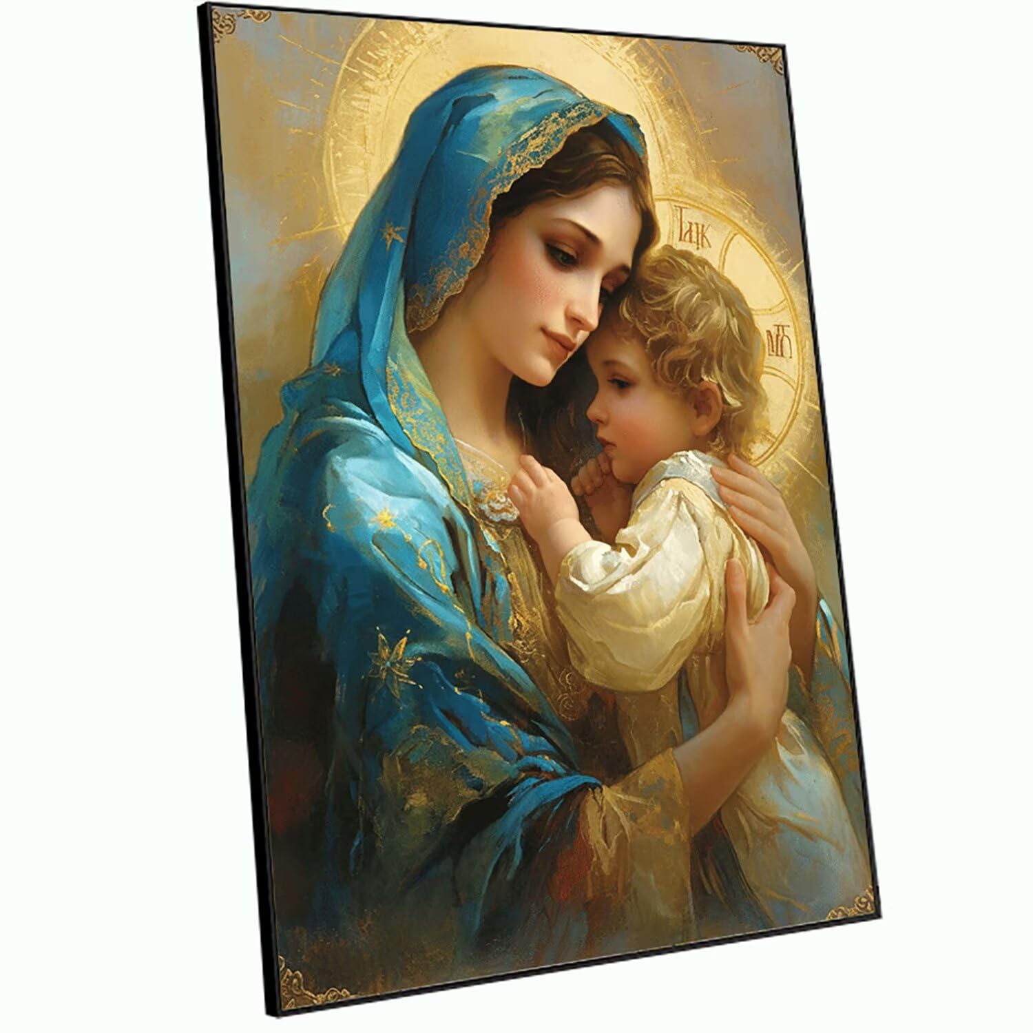Malowanie diamentami Duże 90 x 60 cm Panna Maryja Malarstwo diamentowe Kompletny zestaw, DIY Matka Mozaika Rhinestone Malarstwo Diament Kryształ Sztuka Diamentowe Obrazy Kreatywne Koraliki dla