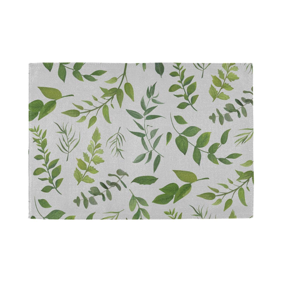 VvxXvx Kid Placemat Seamless Eucalyptus Palm Fern Different 12x18 Inch Mat Dining Table Set of 6 Double Fabric Printing Cotton Linen for Kitchen Table