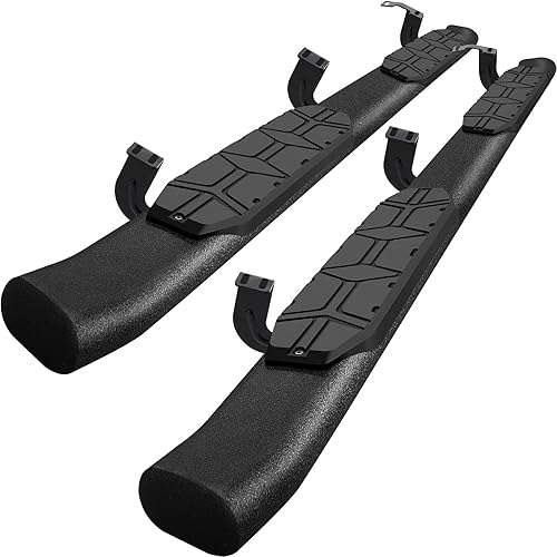 Estribos de barra de tubo ovalado de 4.3 pulgadas compatibles con Toyota Tacoma Double 2005-2023 con 4 puertas de tamaño completo. Barras de paso