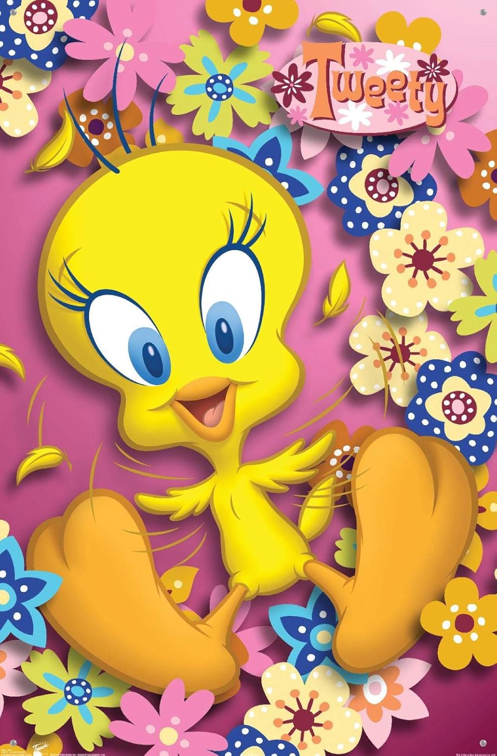 Trends International Looney Tunes - Tweety Bird - Power Wall Poster, 22.375" x 34", Premium Poster & Push Pin Bundle