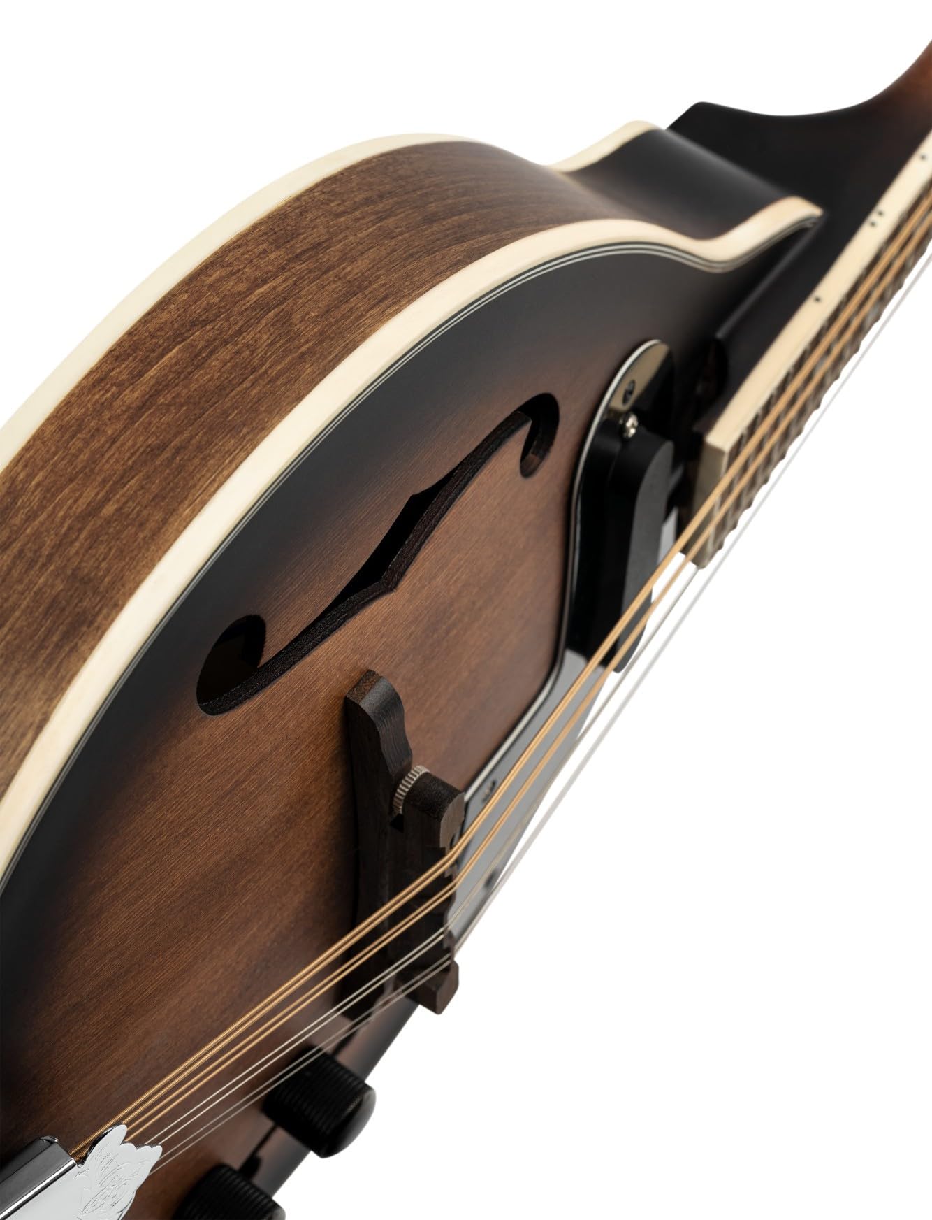 Ortega Guitars Mandoline Style A Électro-Acoustique – Ouïes en F – Série Americana – Épicéa/Érable, Marron (RMAE30-WB)