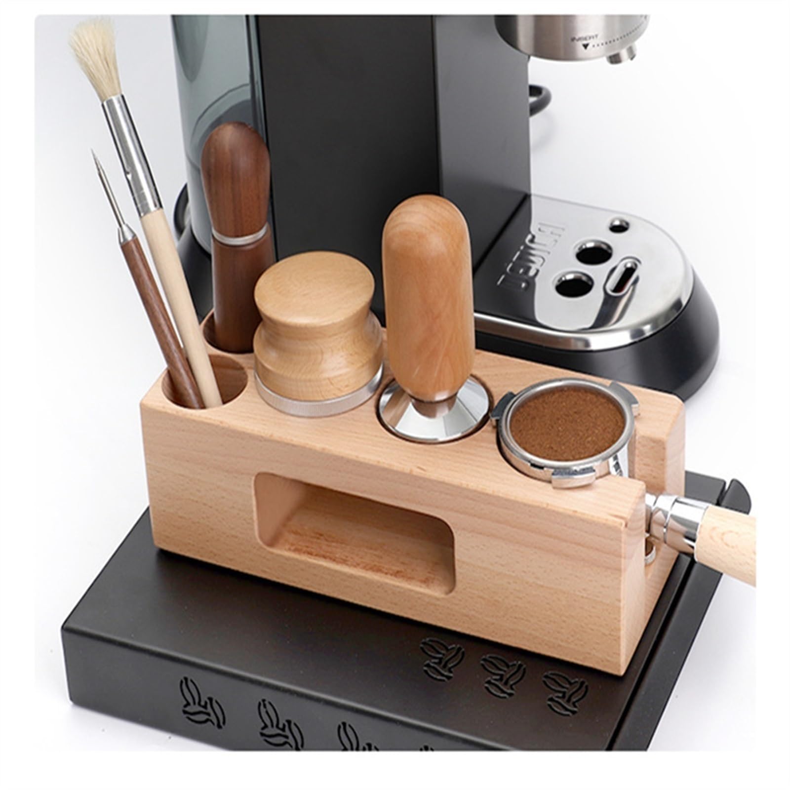 Uchwyt do ubijania kawy, podstawa podtrzymująca, akcesoria do ekspresów do kawy Espresso Tamper Mat Station do ekspresu do kawy w restauracji Barista (Color : 51-54mm)
