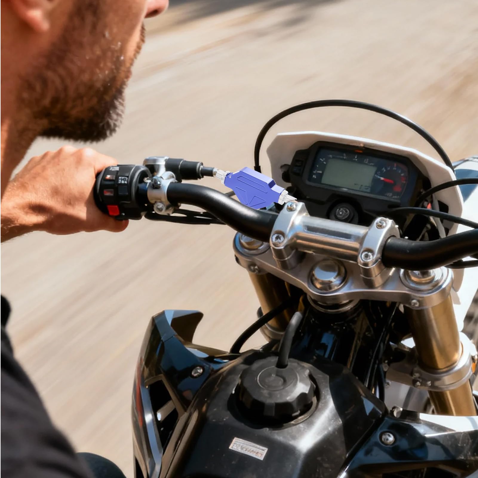 di ricambio per moto in alluminio, a facile da tirare con cavo, attrezzatura da equitazione portatile con strumento per uso fluido, moto per trail motocross
