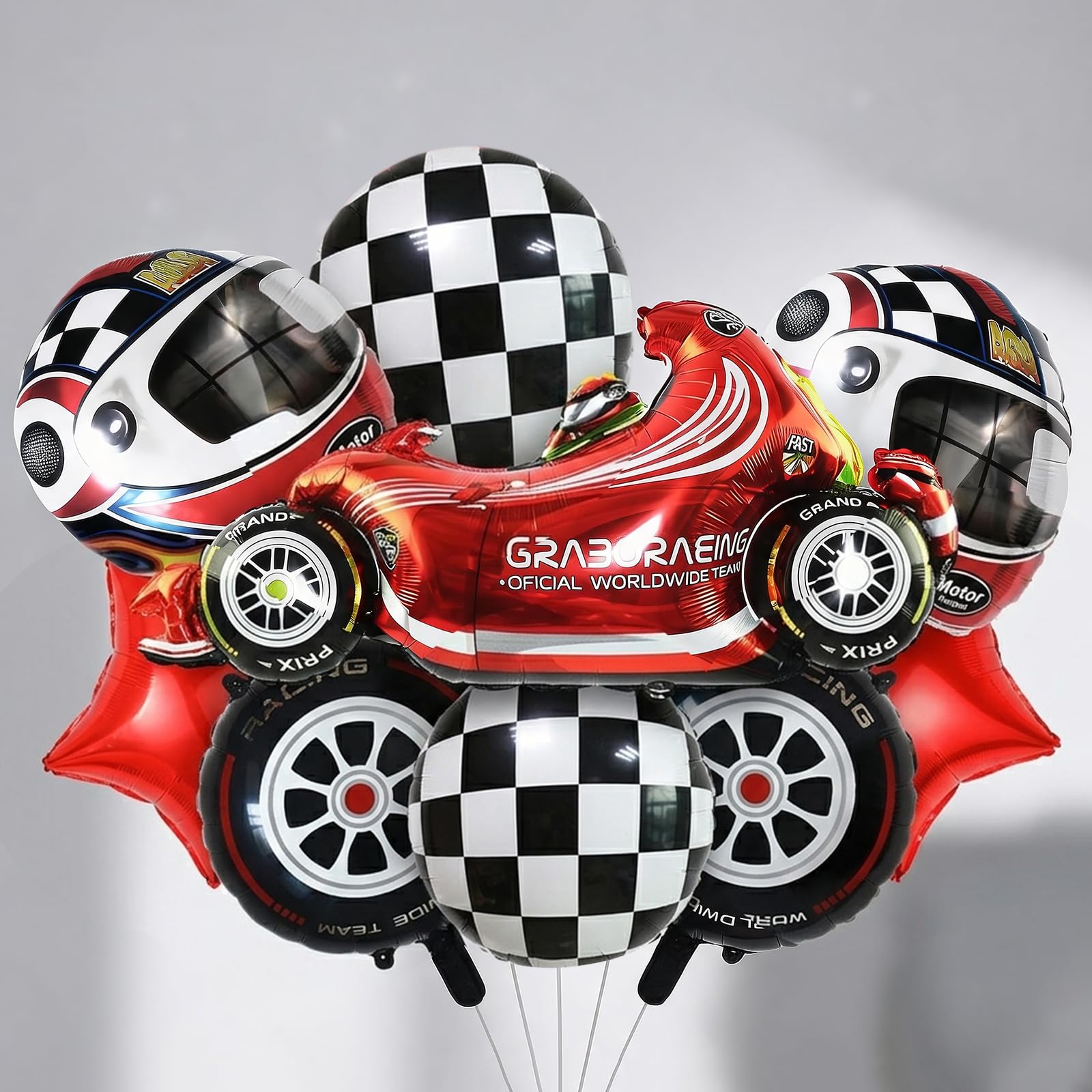 Red Black Racing Car Theme Balloons for Party Decoration (Red) โ image 1