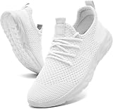 KTVHYW Chaussures Running Homme Basket Sport Tennis Légères Chaussures Mode et Sport en Salle Respirant Fitness Gym Ourdoor Running Jogging Blanche 41 - 1