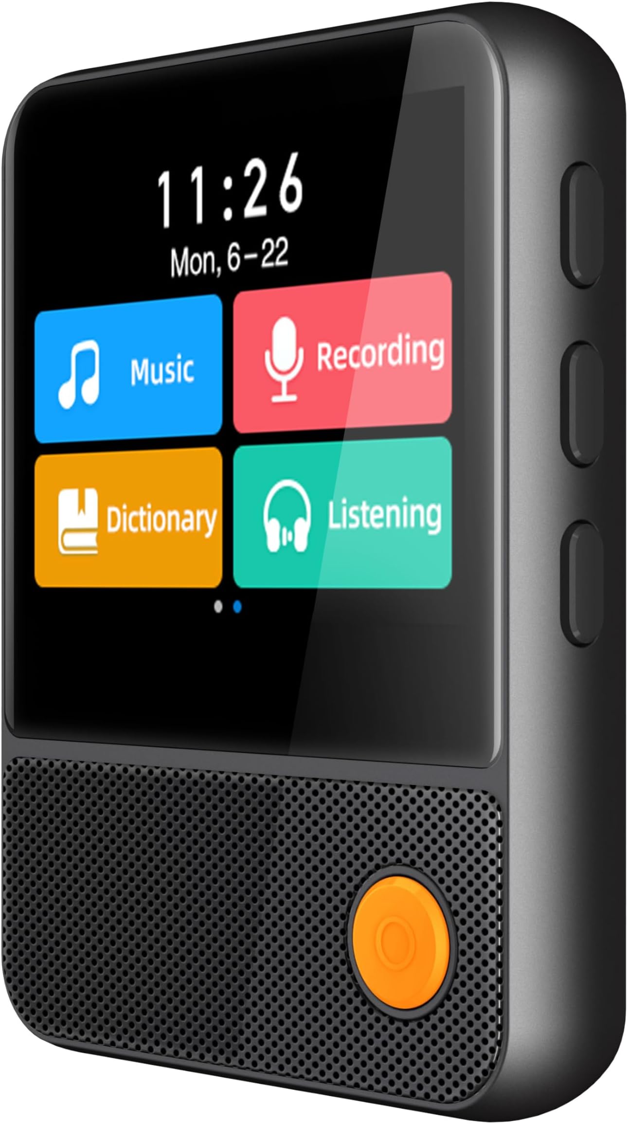 Soundtec 2.31″ MP3 Player with Earphone BT V5.3 Speaker & FM Radio Function Touch Display Audio Recording 80H Music Playtime 22H FM Playtime 133H Standby Time Compact & Lightweight - Black