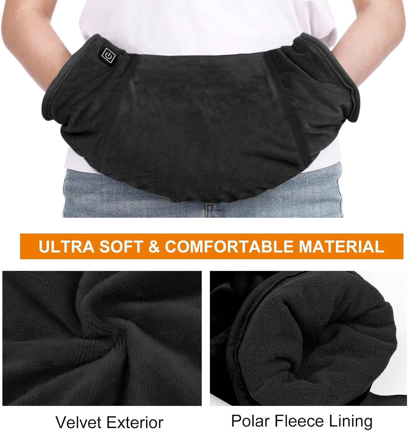 Electric Heated Hand Warmer Muff Cold Weather Thermal Glove Waist Bag for Hunting Skiing Camping Insulated Hand Warmers