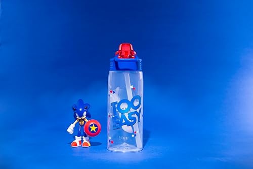Miniatura 118 de Zak Designs Botella de agua de Paw Patrol, plástico sólido, 16 oz, pajilla, asa, cubierta de boquilla emergente contra fugas