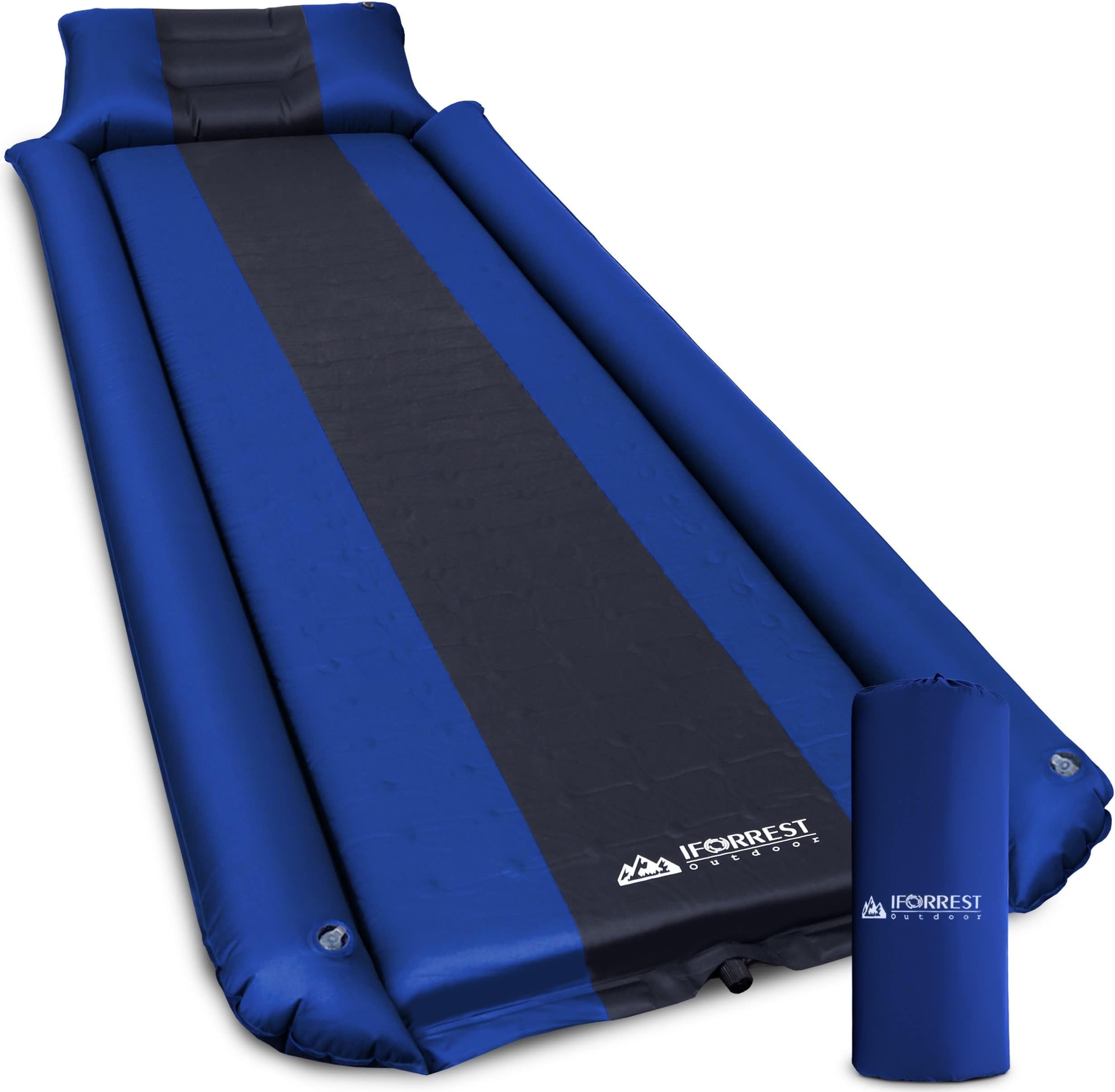 IFORREST Sleeping Pad with Armrest & Pillow - Ultra-Comfortable Self-Inflating Air Mattress for Camping and Hiking - Ideal Camp Bed for Cot, Tent and Hammock!
