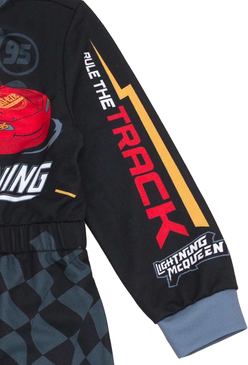 Disney Cars French Terry Racing Zip Up Coverall Toddler to Big Kid Sizes (2T - 10-12)