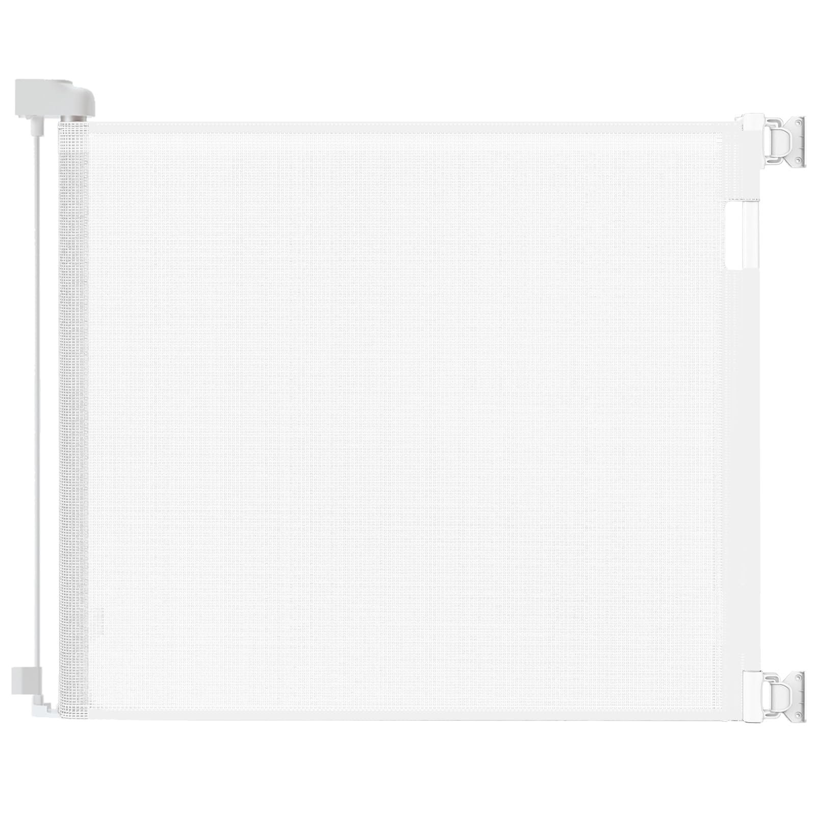 Veraste Retractable Baby Gate for Doorways and Stairs, Mesh Safety Gate for Pet, Indoor & Outdoor Use, One-Hand Operation, Easy Installation, 33.6" Tall, Expands to 55" Wide（White,33.6"x55"