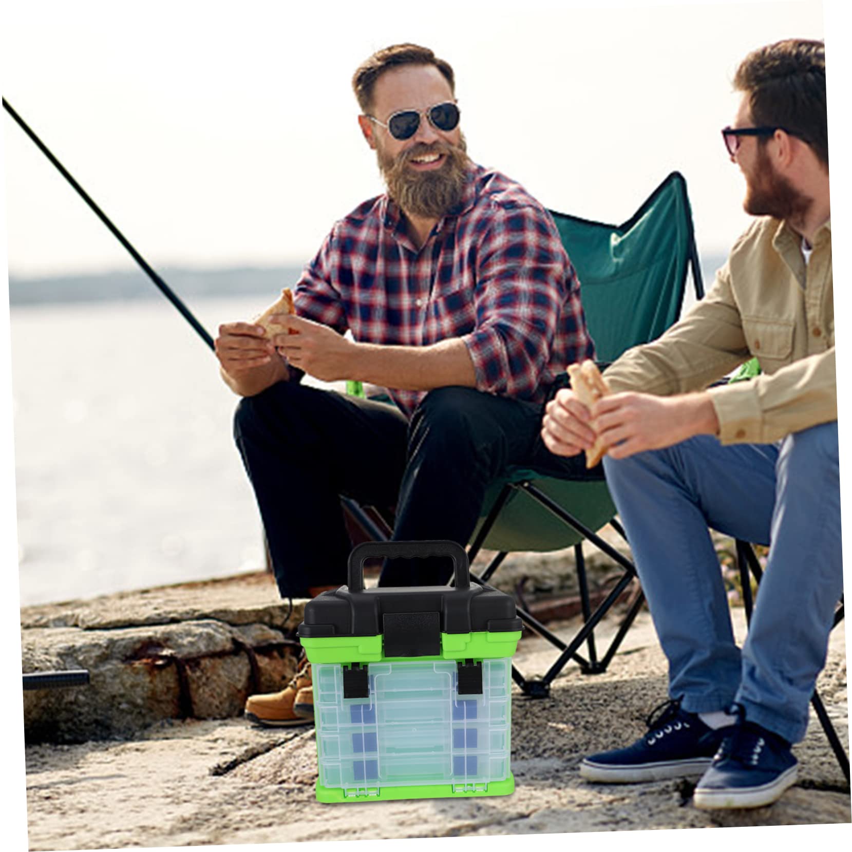 TOYANDONA Boîte de Rangement pour Matériel de Couches avec Siège Boîte à Outils Portable Contenant Accessoires de Fournitures