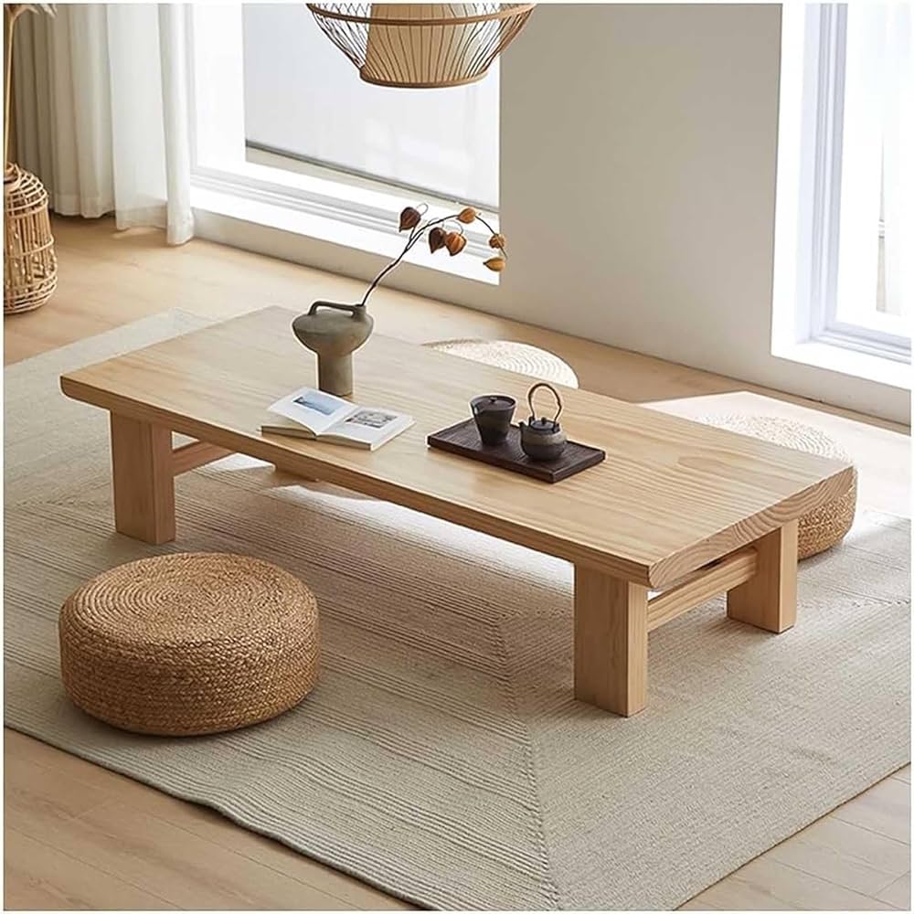 【Pet Table Hinoki】  No.765 LOVEHOUGE Japanese Low Table, Solid Wood Floor Sitting