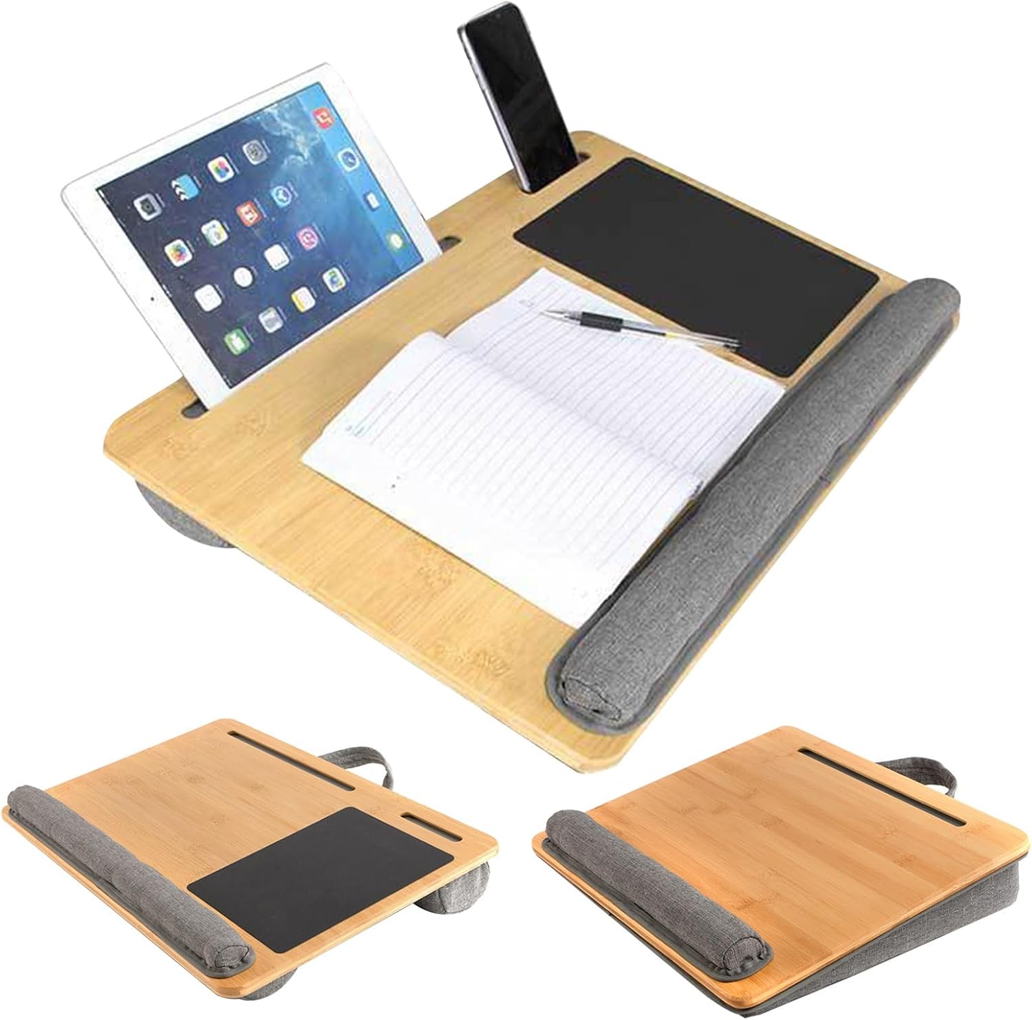 PERZOE Portable Lap Laptop Desk with Wrist Cushion Handle