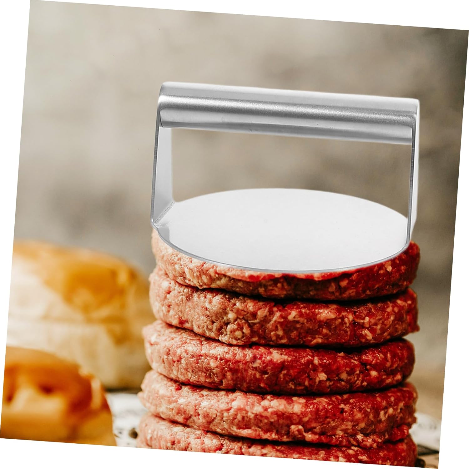 Stainless Steel Meat Press Pot Cover Grill Accessories BBQ Burger Press Kit