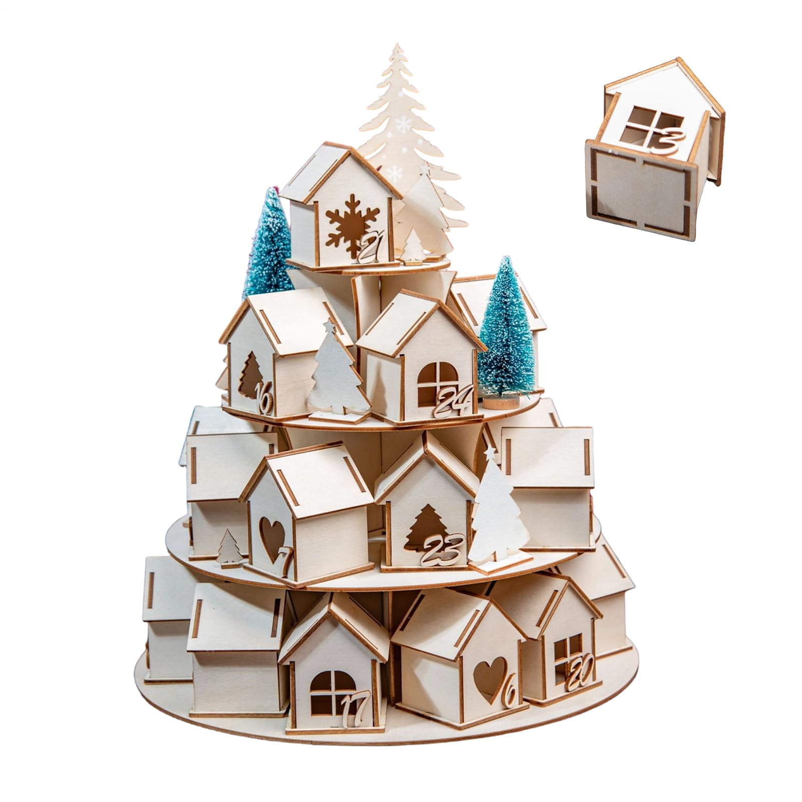 Casa De La Cuenta Atrás Para La Navidad Decoración De Adviento Para Las De | Casa De Números Para Cuenta Atrás De Navidad Para Niños, Familia, Niñas, Mujeres, Hombres, Amigos