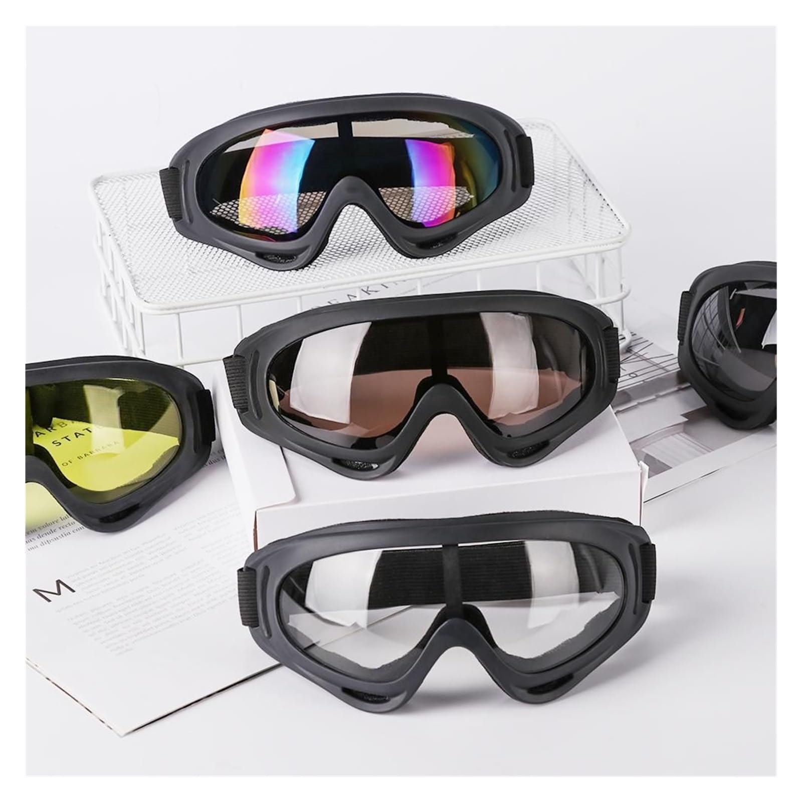Okulary narciarskie Wiatroszczelne Okulary narciarskie Gogle Sporty na świeżym powietrzu Wiatroszczelne Okulary Okulary narciarskie Okulary z oprawką Okulary przeciwsłoneczne Gogle Outdoor (Kolor: C