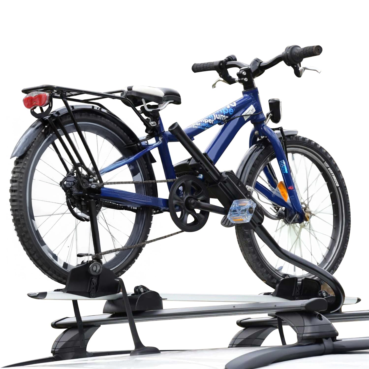 OMAC Portabicicletas P-Style Dachfahrradträger Compatible con Bicicletas bis 25 kg TÜV Acero