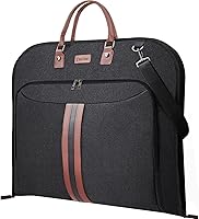 BALEINE 42" Waterproof Travel Garment Bag for Men - Foldable Suit Carrier Duffel with Adjustable Strap, Carry-On Ready (Black)