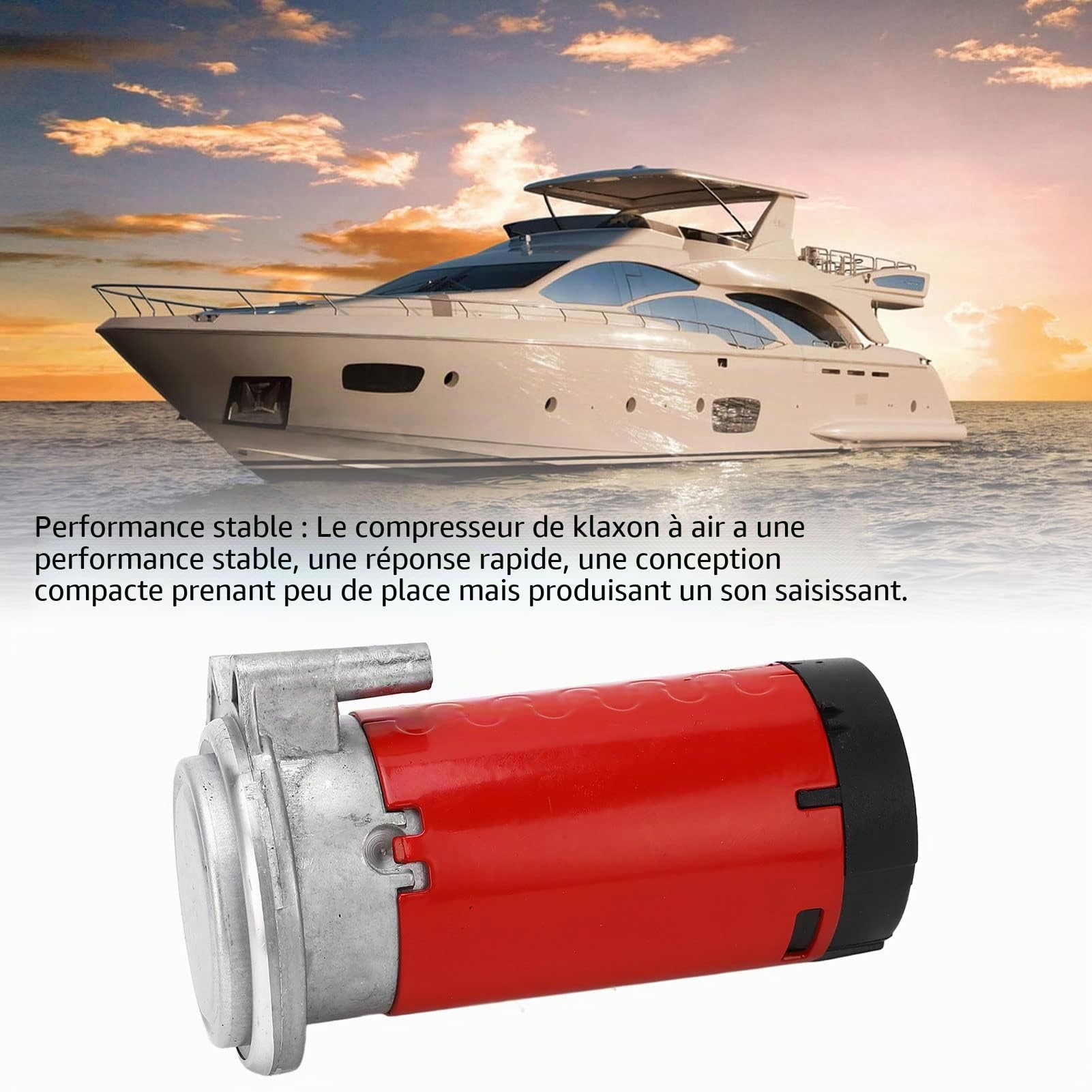 Compresseur de Klaxon à Air 12V pour Voitures, Camions, Bateaux, Motos, Puissant et Fiable,Autres accessoires