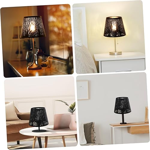 Miniatura 3 de Sombras de lámpara E27, cubierta hueca de luz de sombra de árbol, pantalla de lámpara moderna, pantalla de metal de repuesto para lámparas de mesa