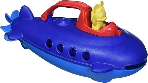 Green Toys Disney Baby - Submarino de Mickey Mouse exclusivo - Juego de simulación, habilidades motoras, bote flotante de baño para niños. Sin BPA,