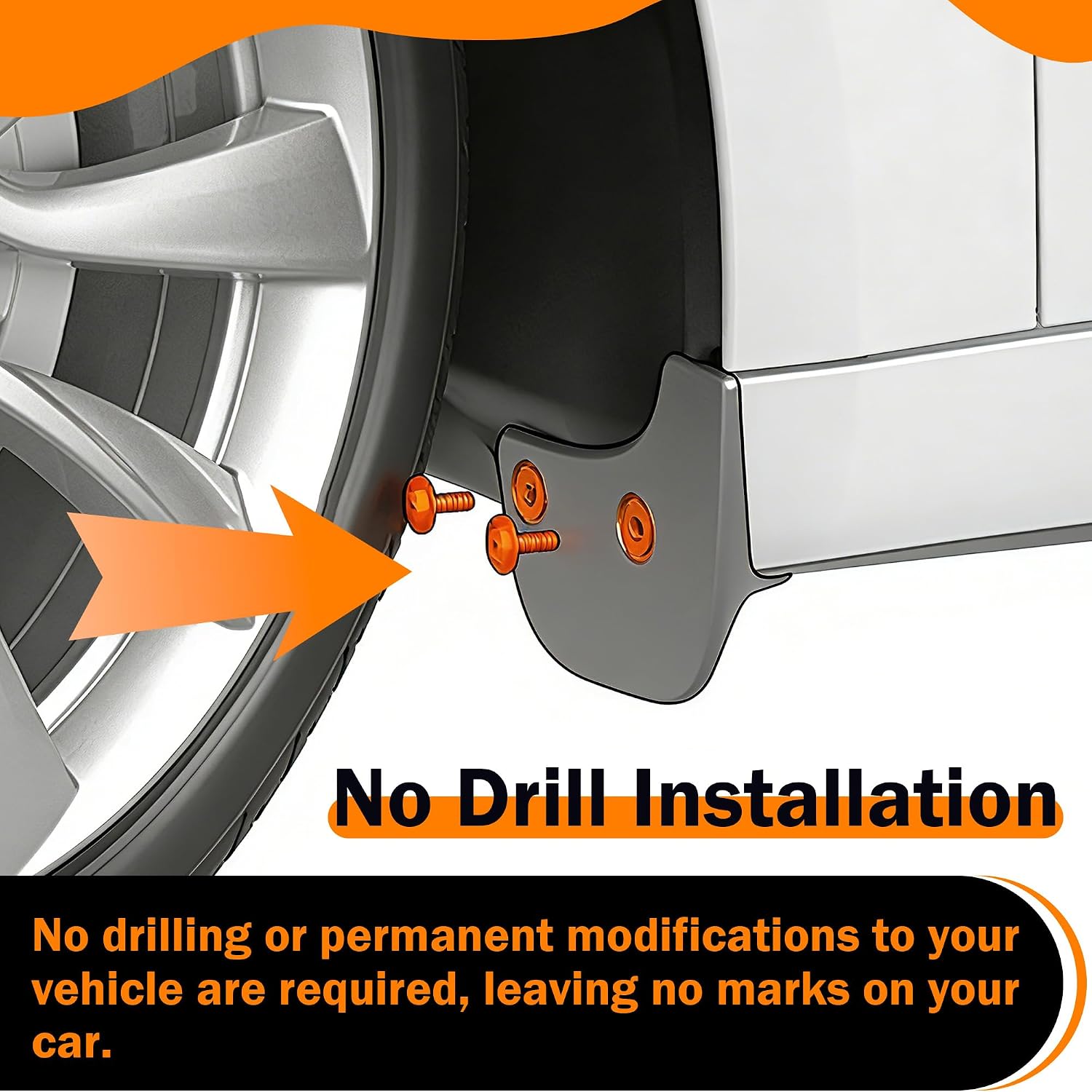 2Pcs Mud Flap Delete Compatible with Ford F150 2WD/4WD 2021-2026,No Drill Installation, All-Weather Fender Guard for Rock and Sediment Protection Compatible with Ford F150 Accessories