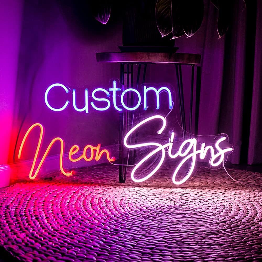 Custom Neon Signs for Wedding Decor Neon Lights for Bedroom Wall Birthday Party, Customizable Name Sign for Store Business Bar Logo