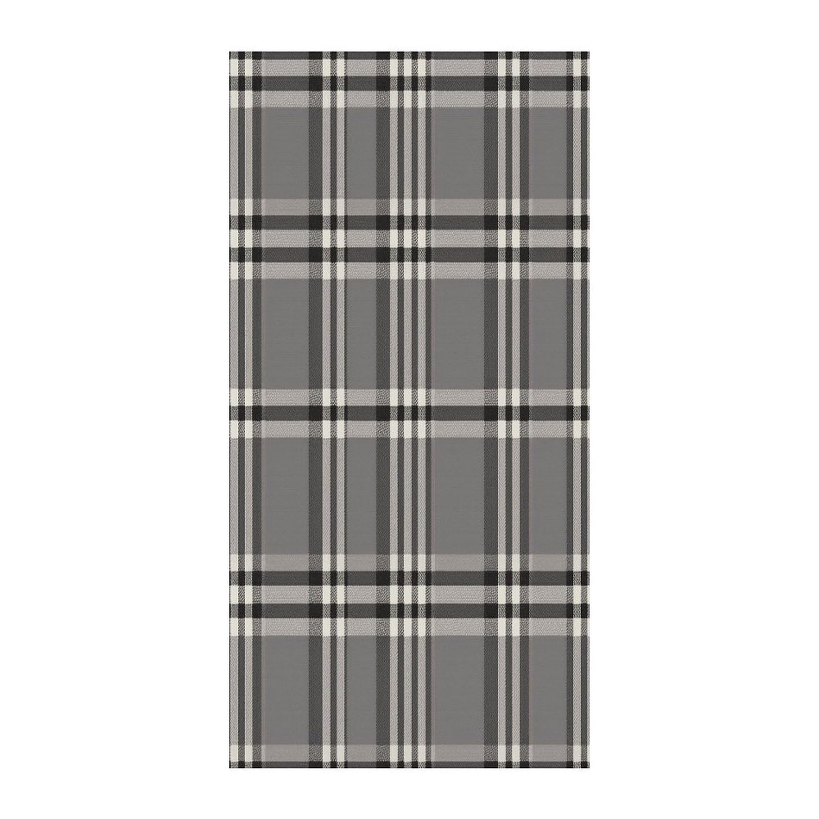 Fekiloot Style Gray Plaid Lines Door Curtain Room Divider Curtains