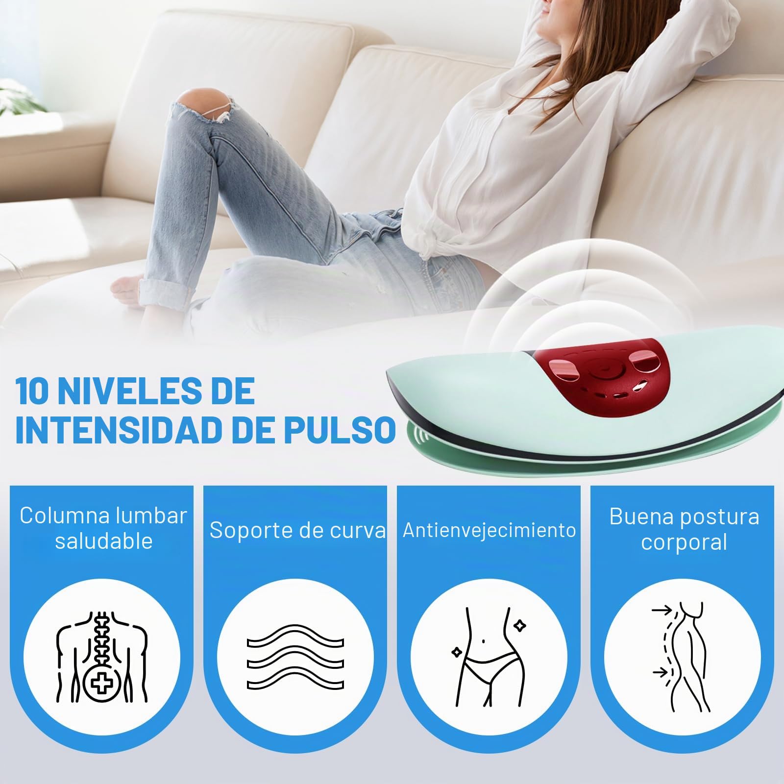 Masaje lumbar eléctrico, dispositivo de tracción lumbar eléctrica