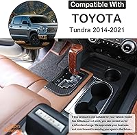 Vista 2 de Aunginsy Cubierta de panel de palanca de cambios para Toyot@a Tundra 2014-2021 Consola de palanca de cambios antiarañazos, marco de panel de cambio