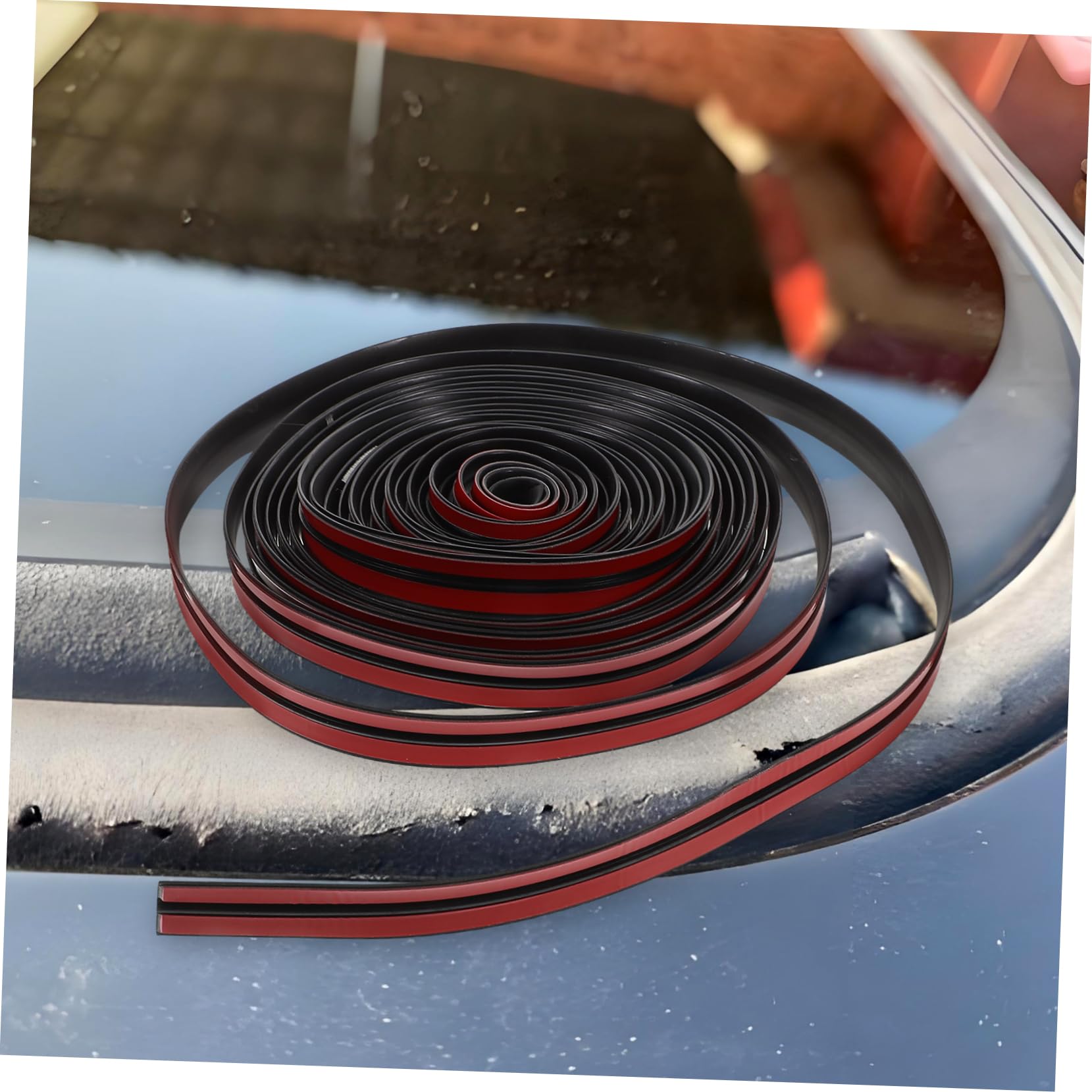 Zerodeko Guarnizione per Finestre Auto a Forma di Gomma Resistente All'invecchiamento Sigillatura ad Alta Efficacia per Parabrezza Anteriore e Fessure Esterni